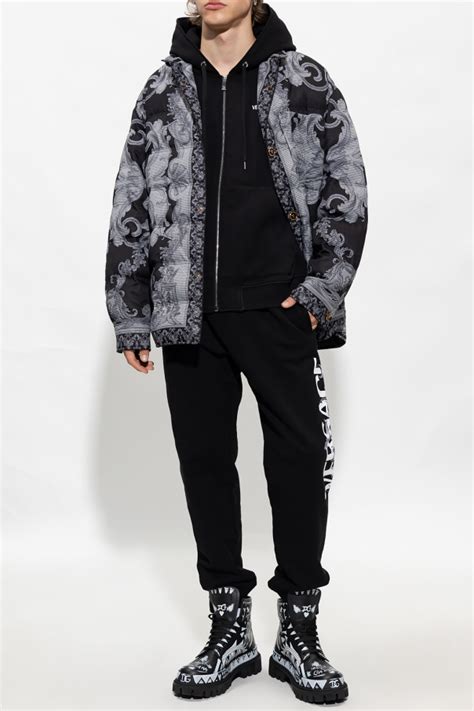 zip up mens versace